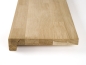 Preview: Windowsill Oak Select Natur A/B 26 mm, finger joint lamella, untreated, with overhang